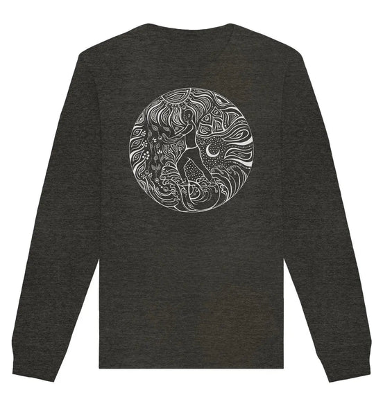 5 Elemente Qi Gong | Weiß | Organisches Unisex Sweatshirt - Deivi
