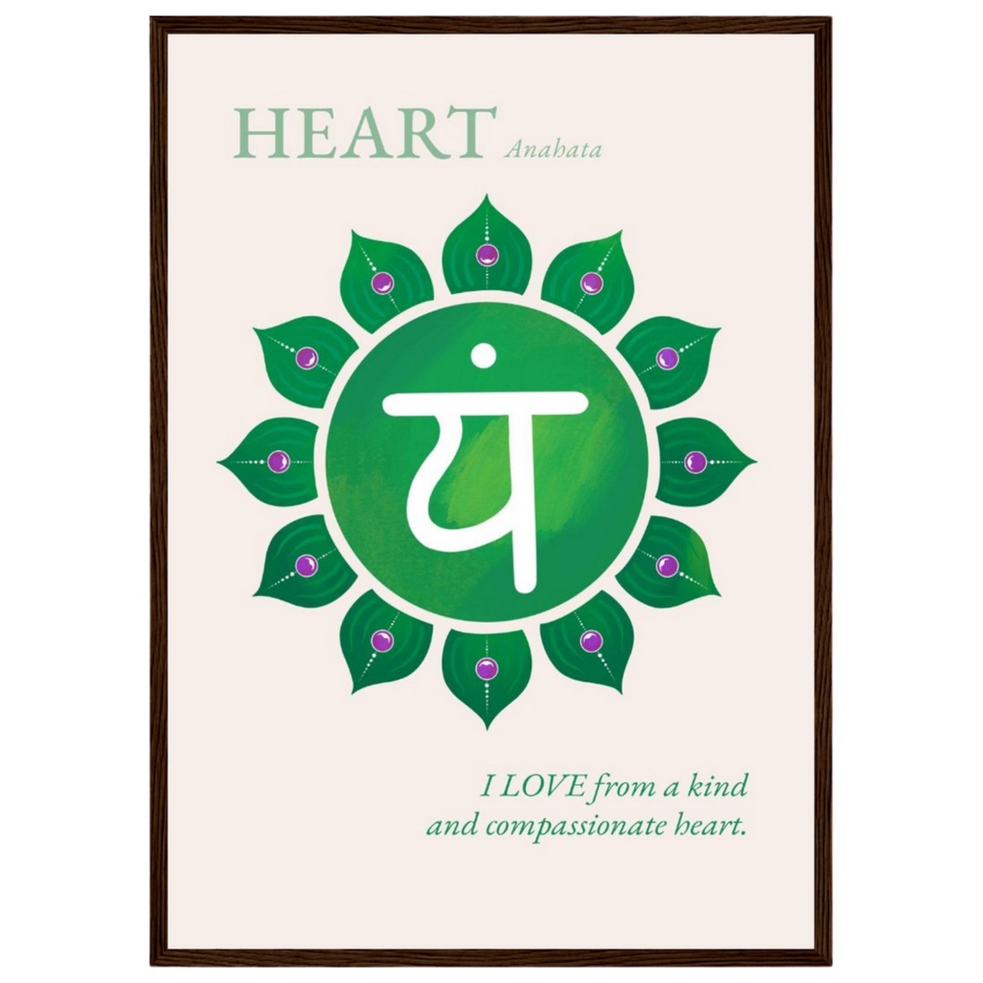 Herzchakra Poster Anahata | Heart Chakra | Fine Art Print A4-A2
