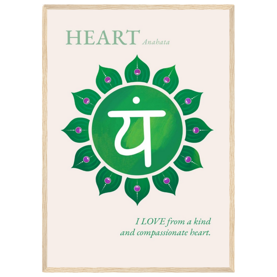 Herzchakra Poster Anahata | Heart Chakra | Fine Art Print A4-A2