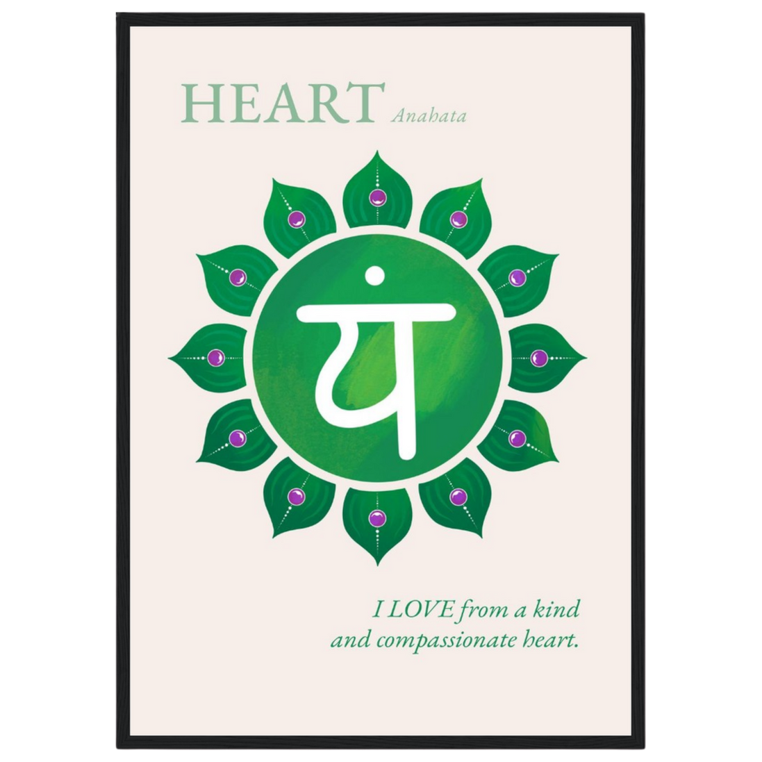 Herzchakra Poster Anahata | Heart Chakra | Fine Art Print A4-A2