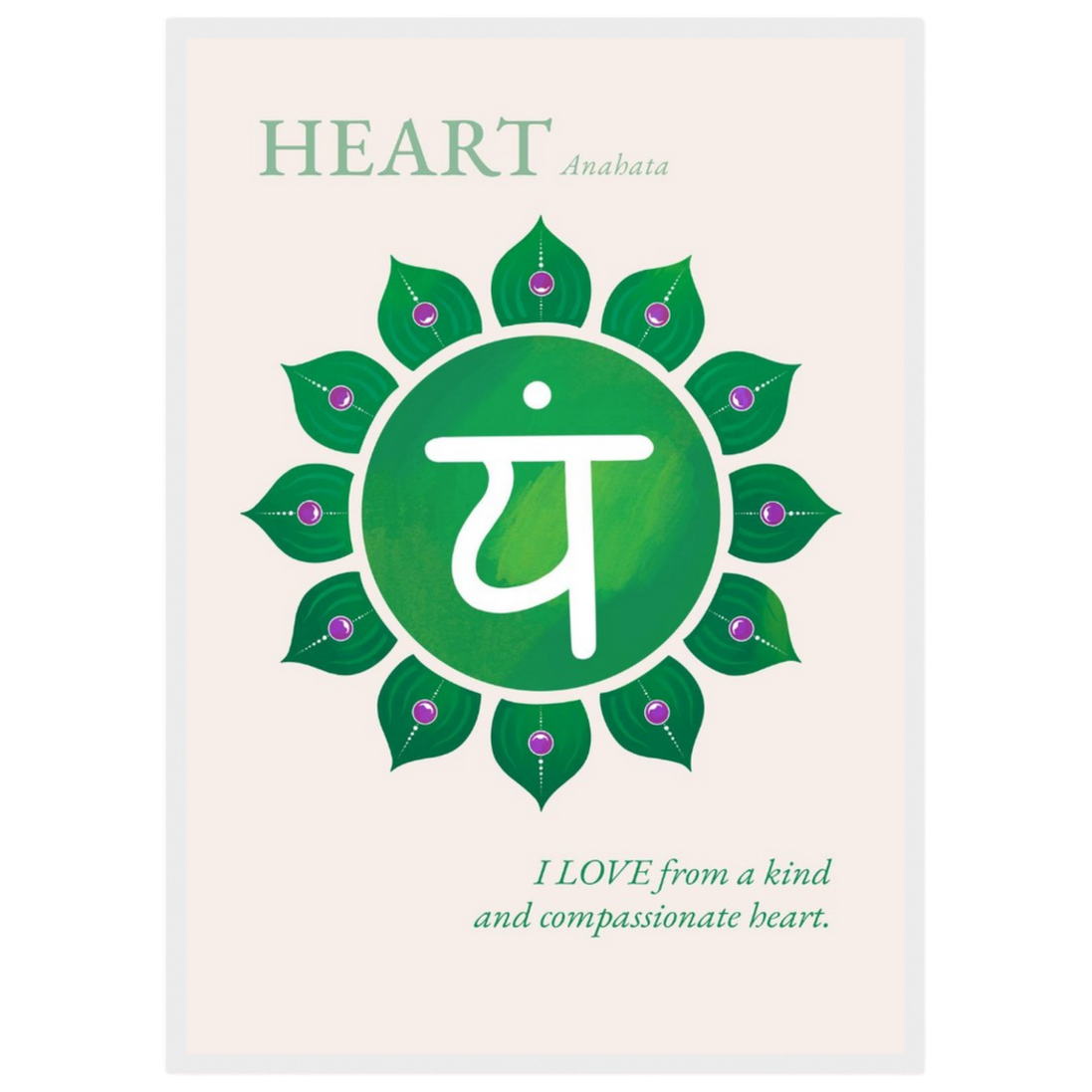 Herzchakra Poster Anahata | Heart Chakra | Fine Art Print A4-A2