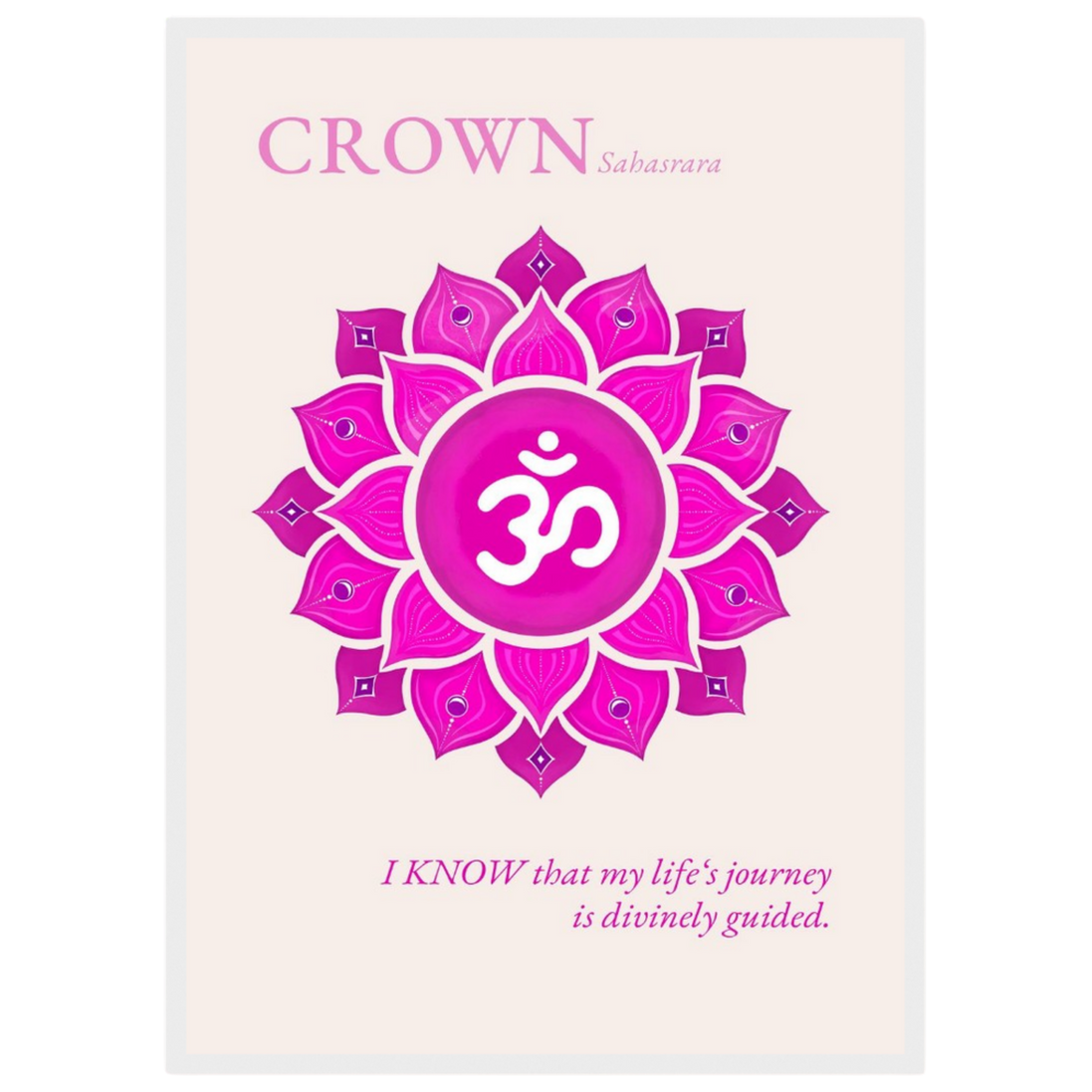 Kronenchakra Poster Sahasrara | Fine Art Print A4-A2