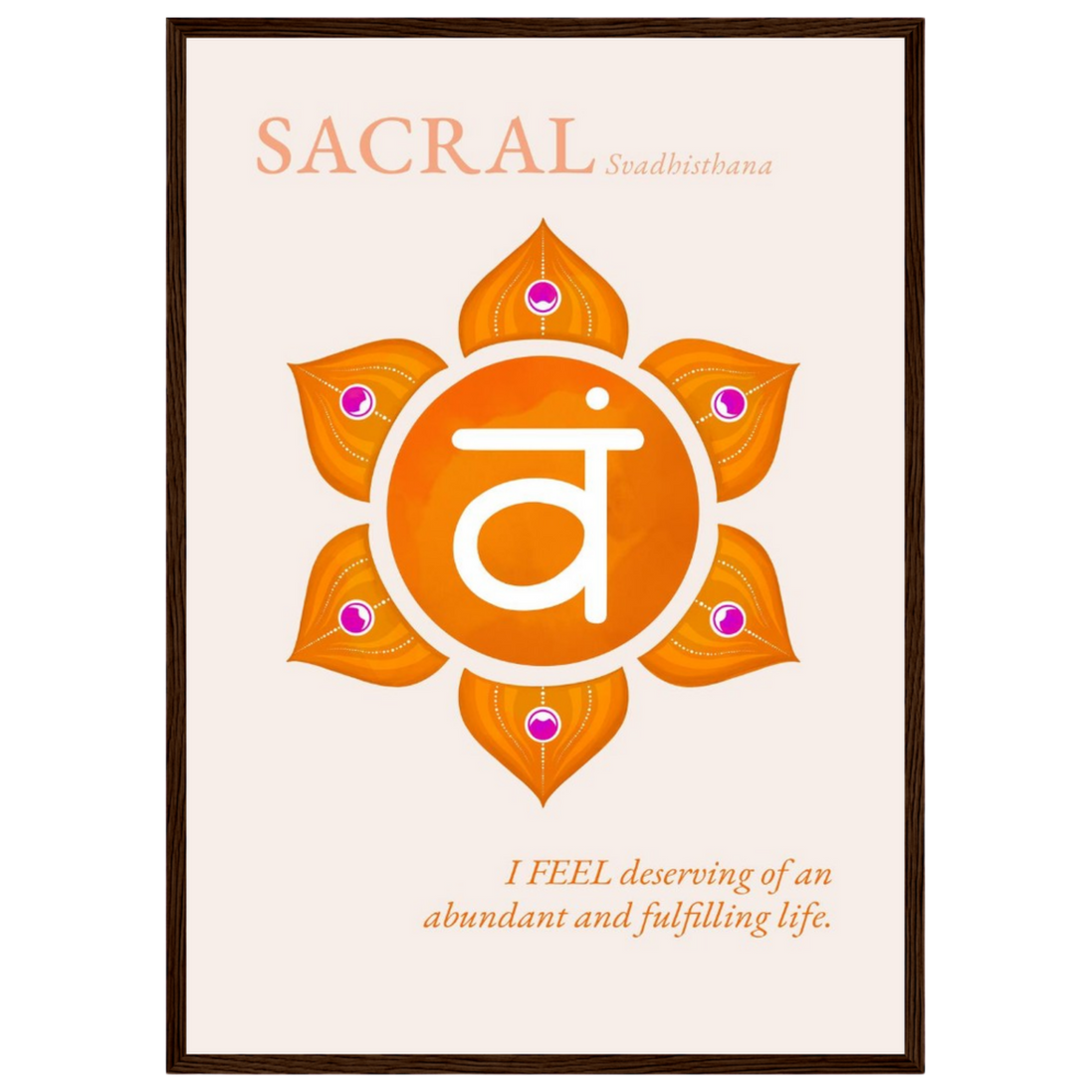 Sakralchakra Poster Svadhisthana | Sacral Chakra | Fine Art Print A4-A2