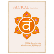 Sakralchakra Poster Svadhisthana | Sacral Chakra | Fine Art Print A4-A2