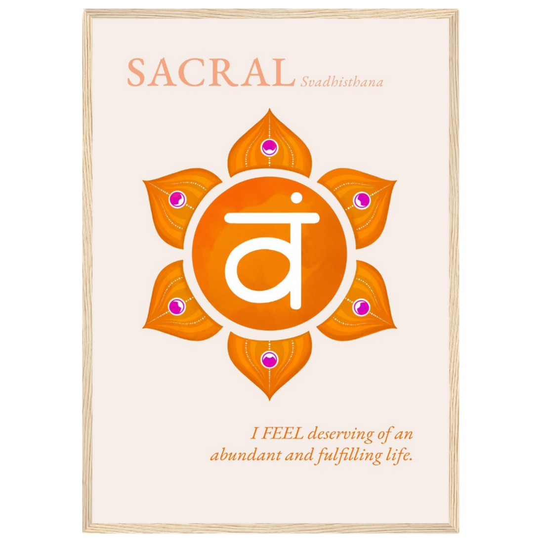 Sakralchakra Poster Svadhisthana | Sacral Chakra | Fine Art Print A4-A2