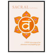 Sakralchakra Poster Svadhisthana | Sacral Chakra | Fine Art Print A4-A2
