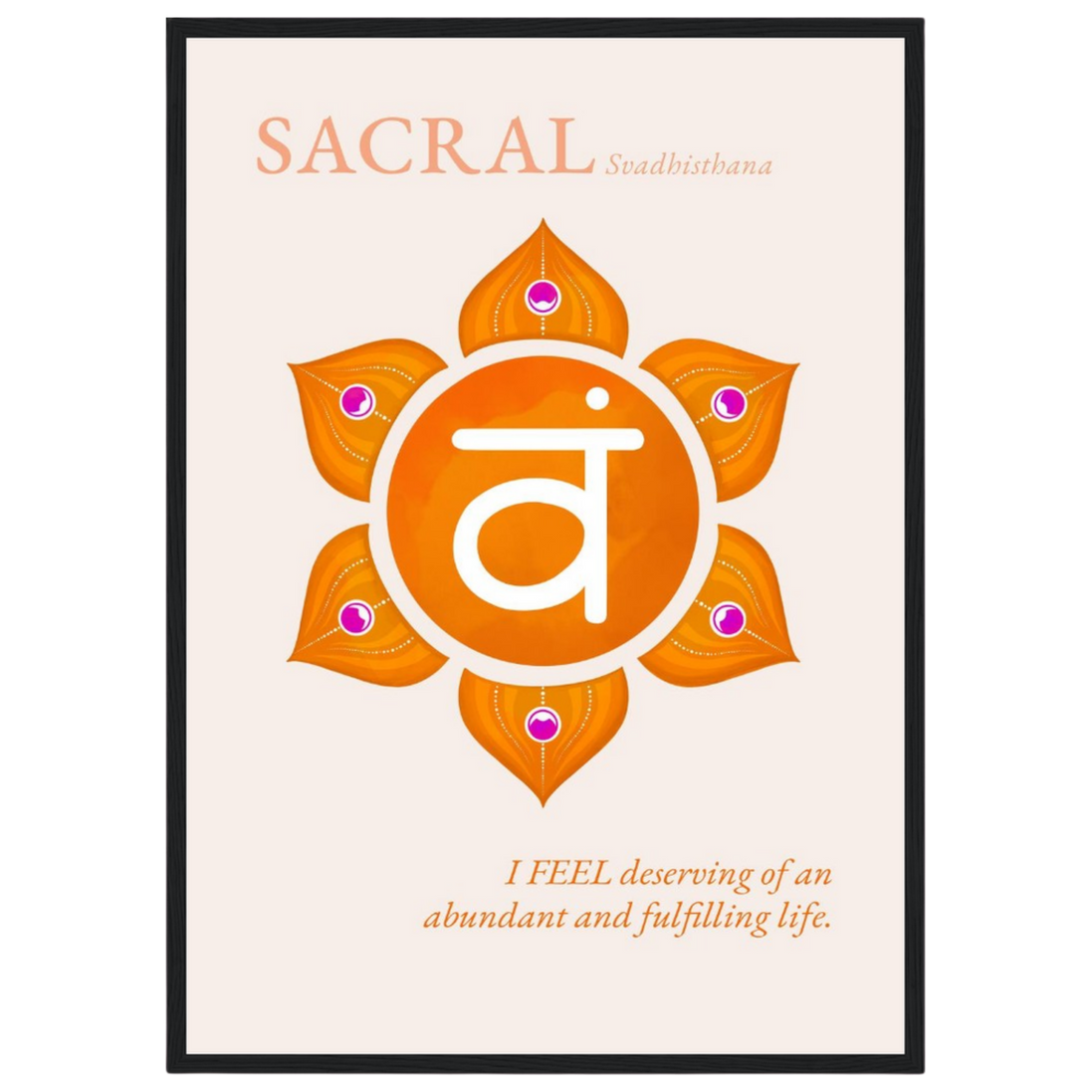 Sakralchakra Poster Svadhisthana | Sacral Chakra | Fine Art Print A4-A2