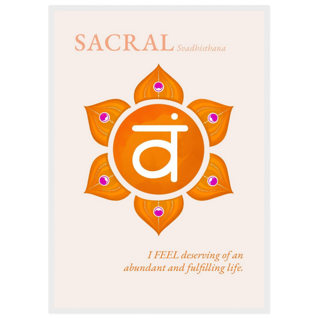 Sakralchakra Poster Svadhisthana | Sacral Chakra | Fine Art Print A4-A2