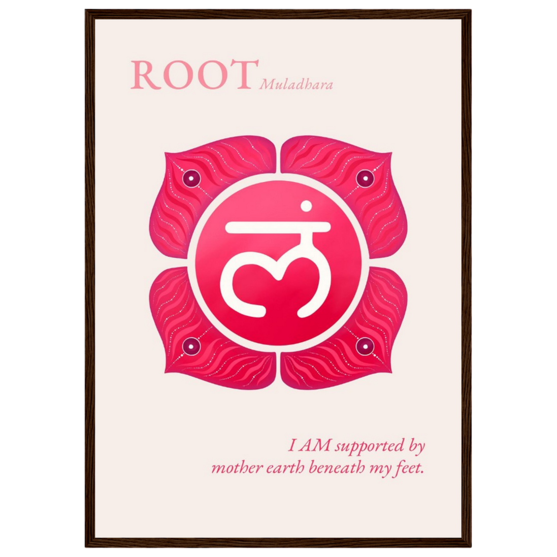 Wurzelchakra Poster Muladhara | Root Chakra | Fine Art Print A4-A2