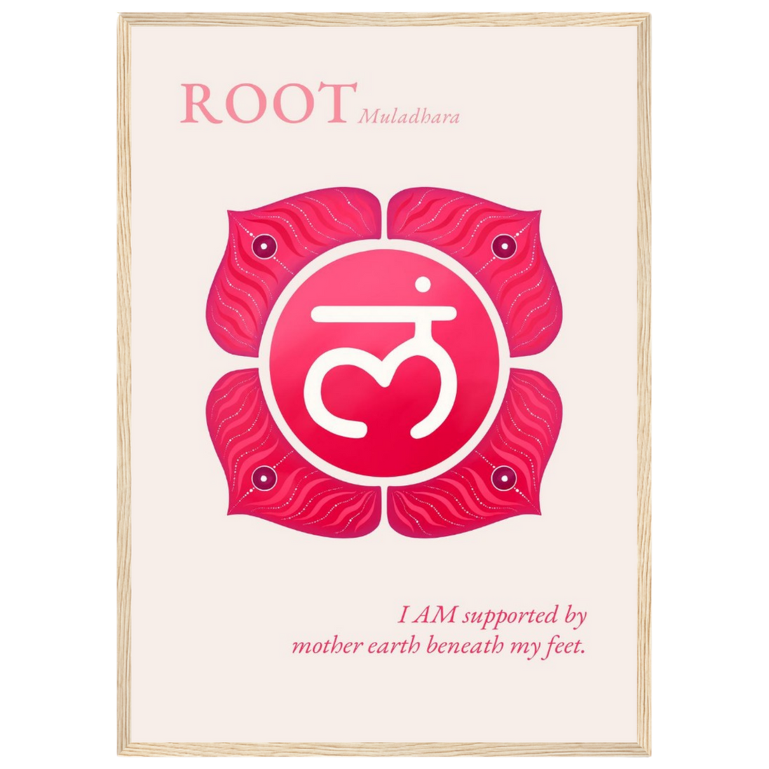 Wurzelchakra Poster Muladhara | Root Chakra | Fine Art Print A4-A2
