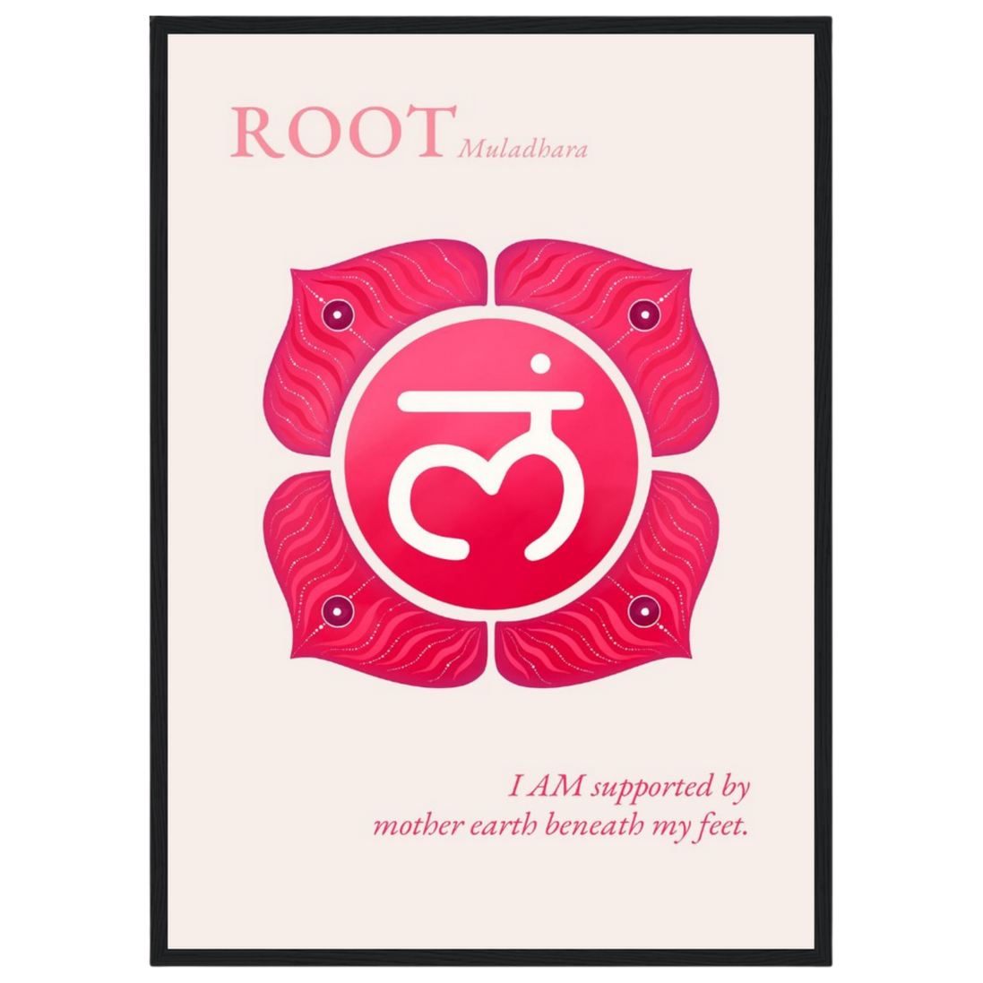 Wurzelchakra Poster Muladhara | Root Chakra | Fine Art Print A4-A2