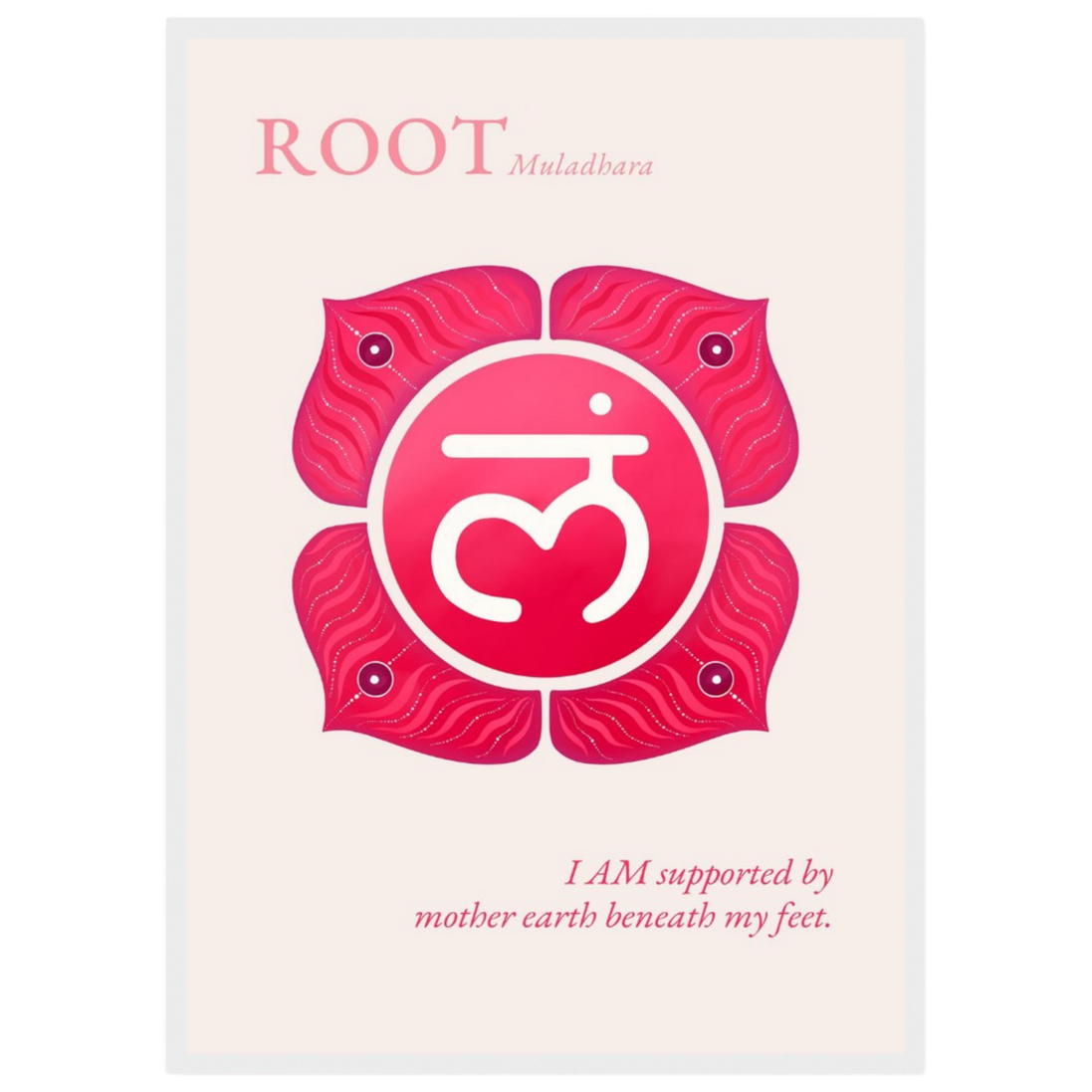 Wurzelchakra Poster Muladhara | Root Chakra | Fine Art Print A4-A2