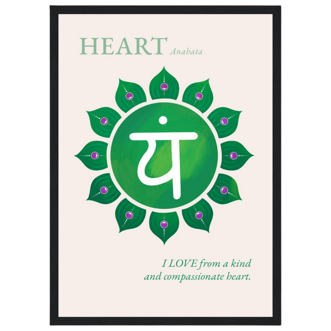 Herzchakra Poster Anahata | Heart Chakra | Fine Art Print A4-A2
