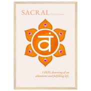 Sakralchakra Poster Svadhisthana | Sacral Chakra | Fine Art Print A4-A2