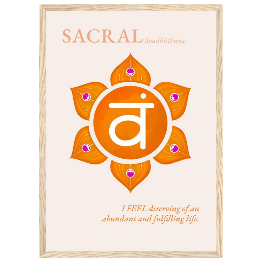 Sakralchakra Poster Svadhisthana | Sacral Chakra | Fine Art Print A4-A2