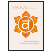 Sakralchakra Poster Svadhisthana | Sacral Chakra | Fine Art Print A4-A2
