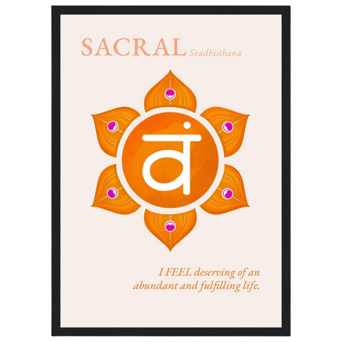 Sakralchakra Poster Svadhisthana | Sacral Chakra | Fine Art Print A4-A2