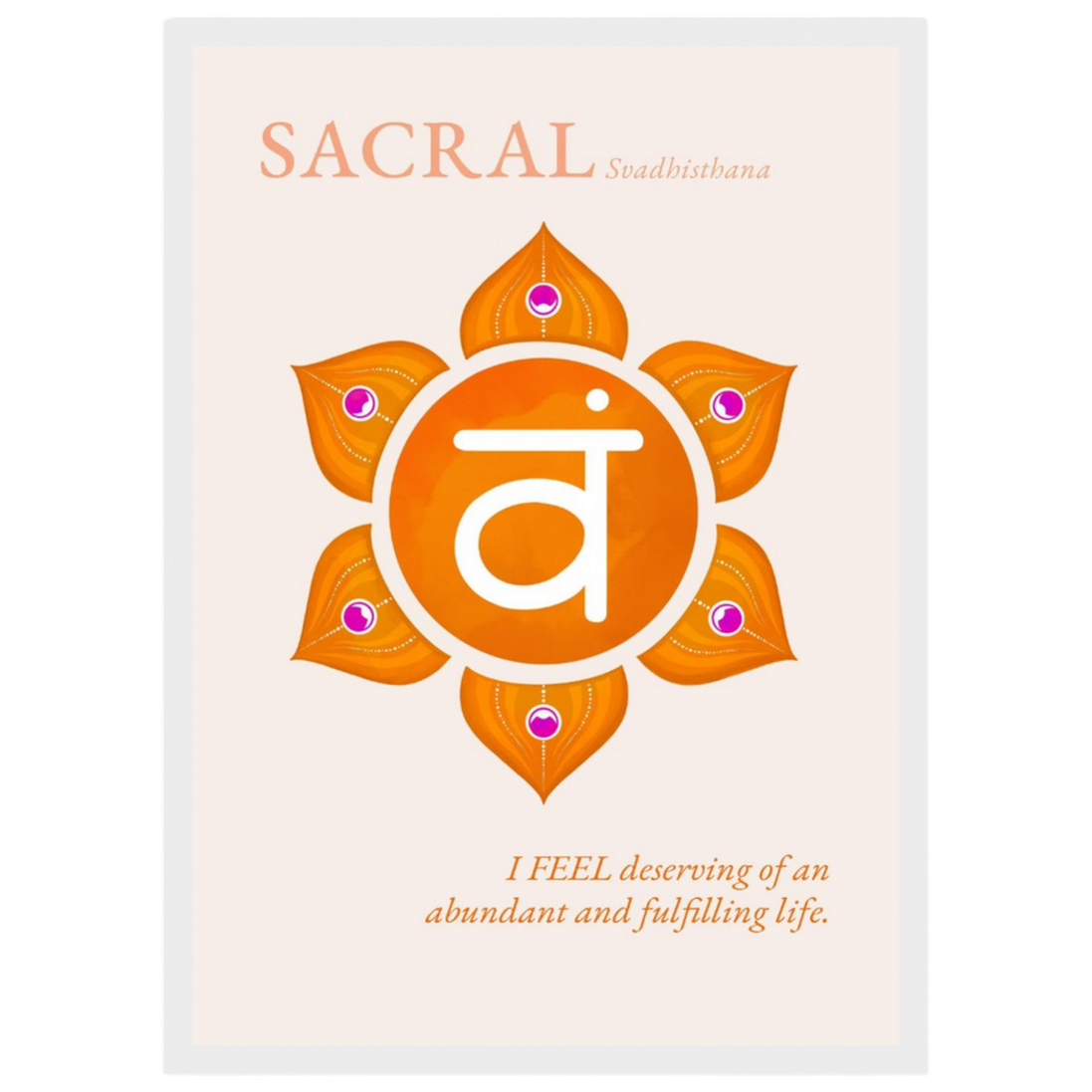 Sakralchakra Poster Svadhisthana | Sacral Chakra | Fine Art Print A4-A2