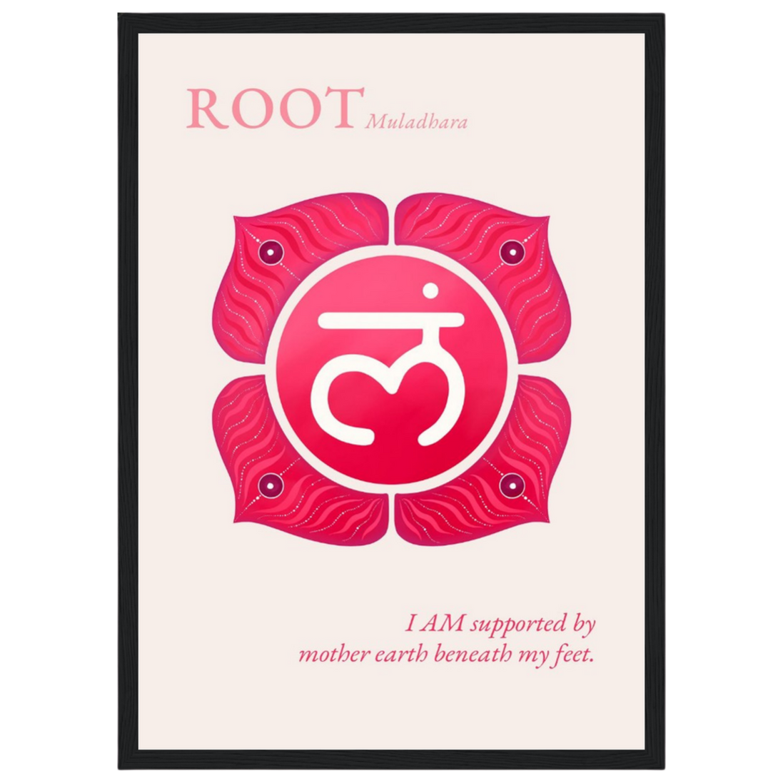 Wurzelchakra Poster Muladhara | Root Chakra | Fine Art Print A4-A2