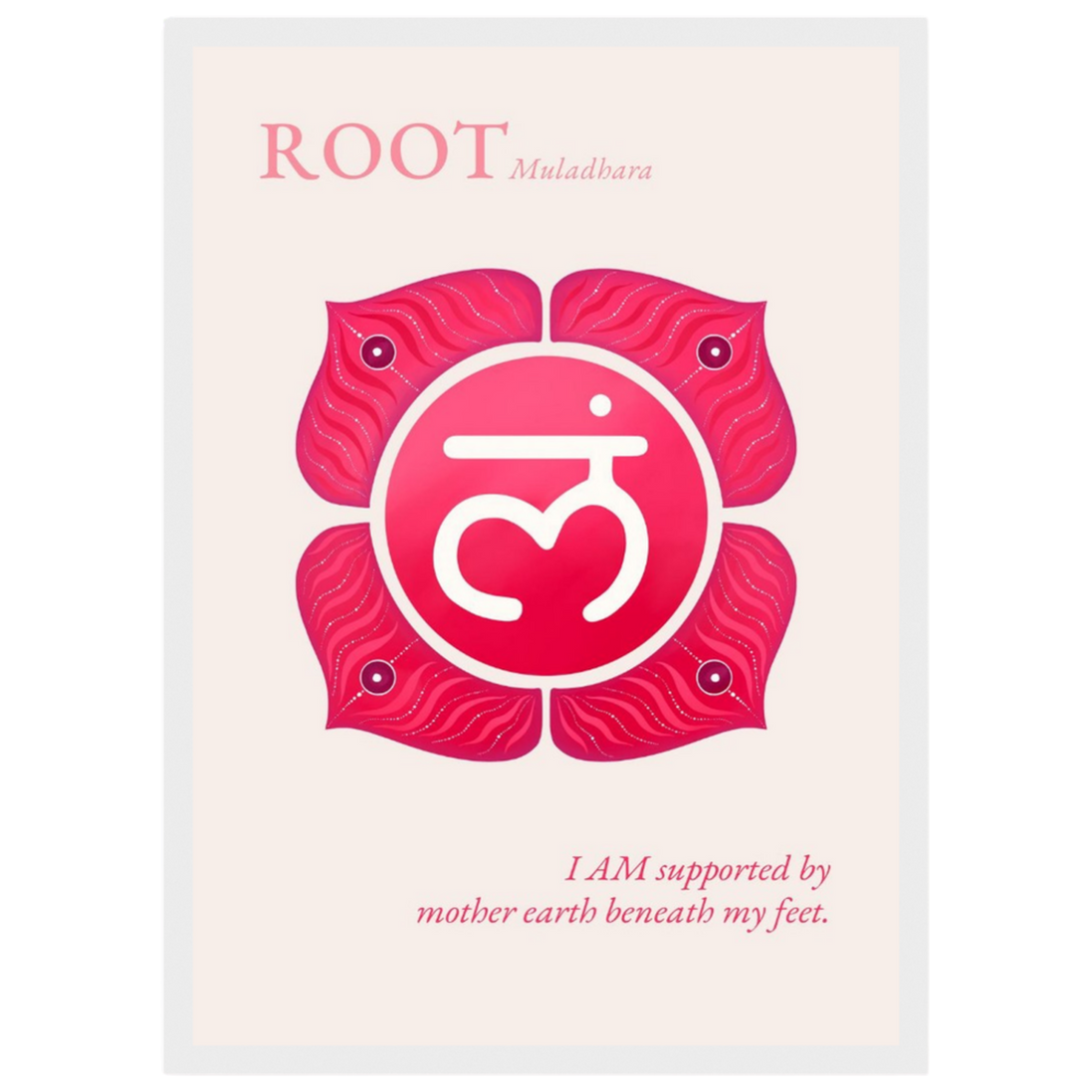 Wurzelchakra Poster Muladhara | Root Chakra | Fine Art Print A4-A2