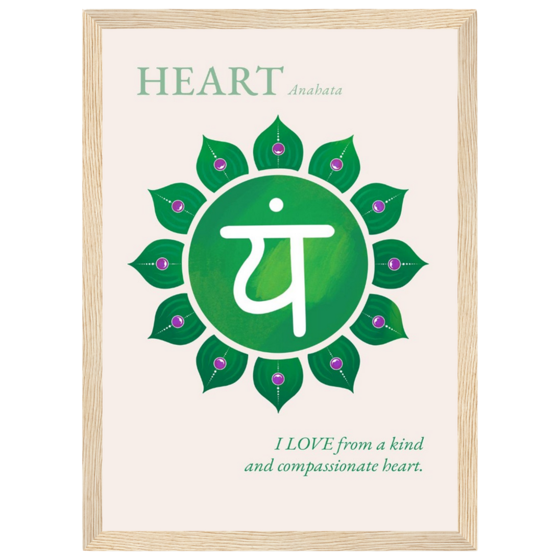 Herzchakra Poster Anahata | Heart Chakra | Fine Art Print A4-A2
