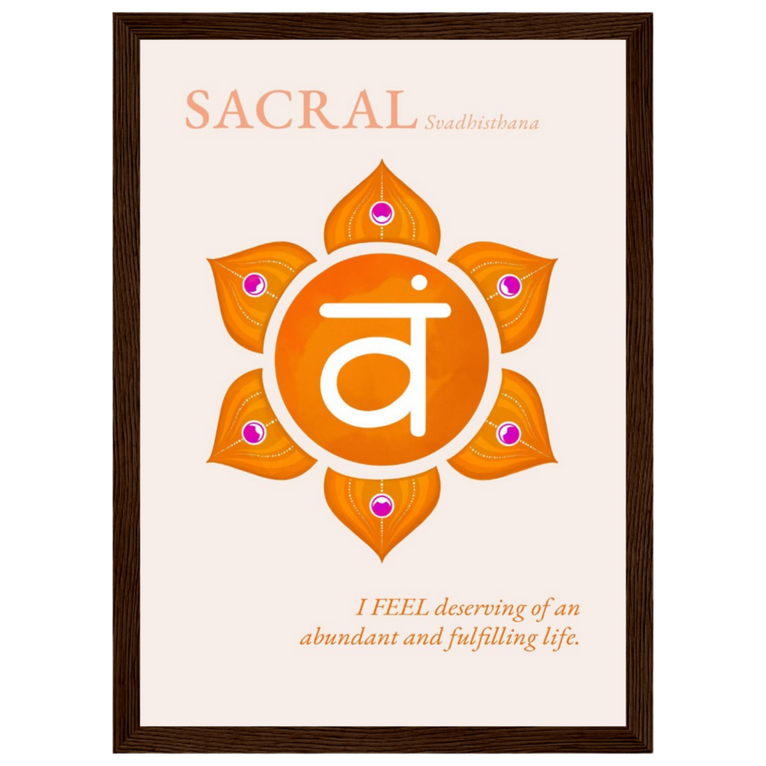 Sakralchakra Poster Svadhisthana | Sacral Chakra | Fine Art Print A4-A2