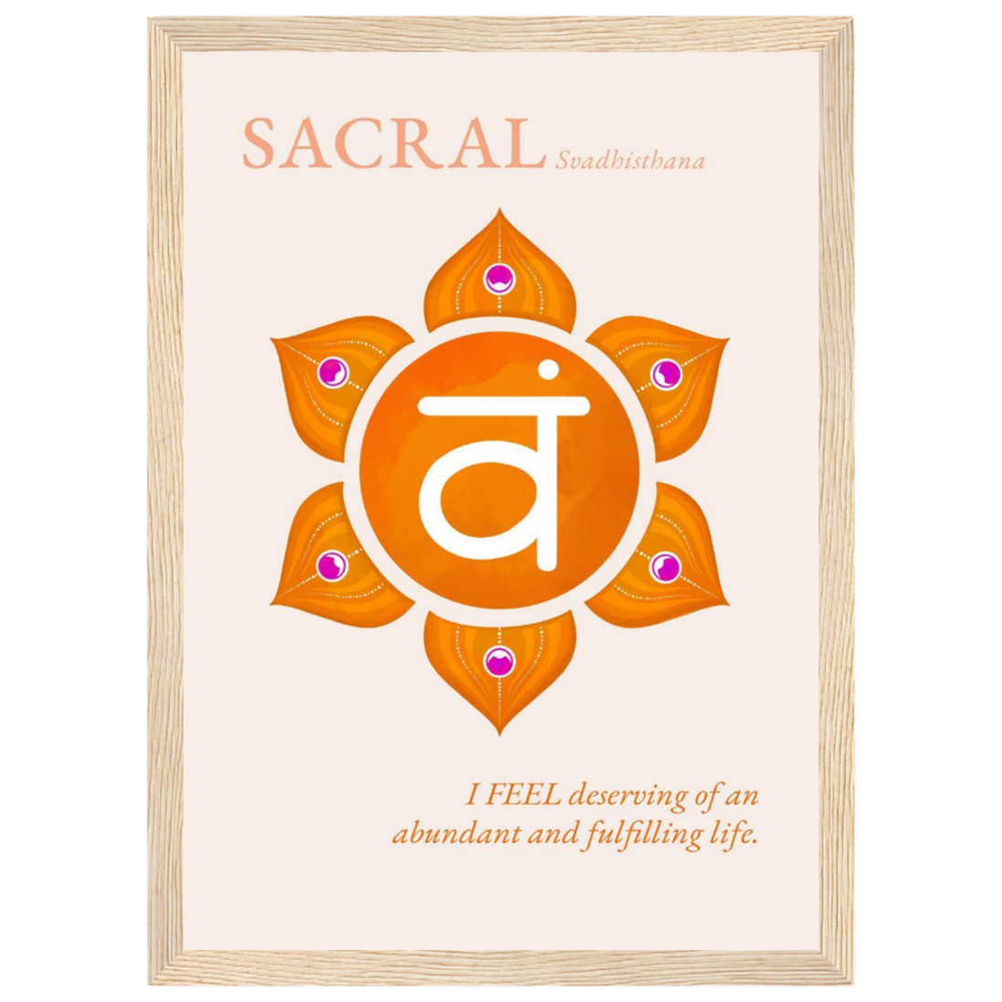 Sakralchakra Poster Svadhisthana | Sacral Chakra | Fine Art Print A4-A2