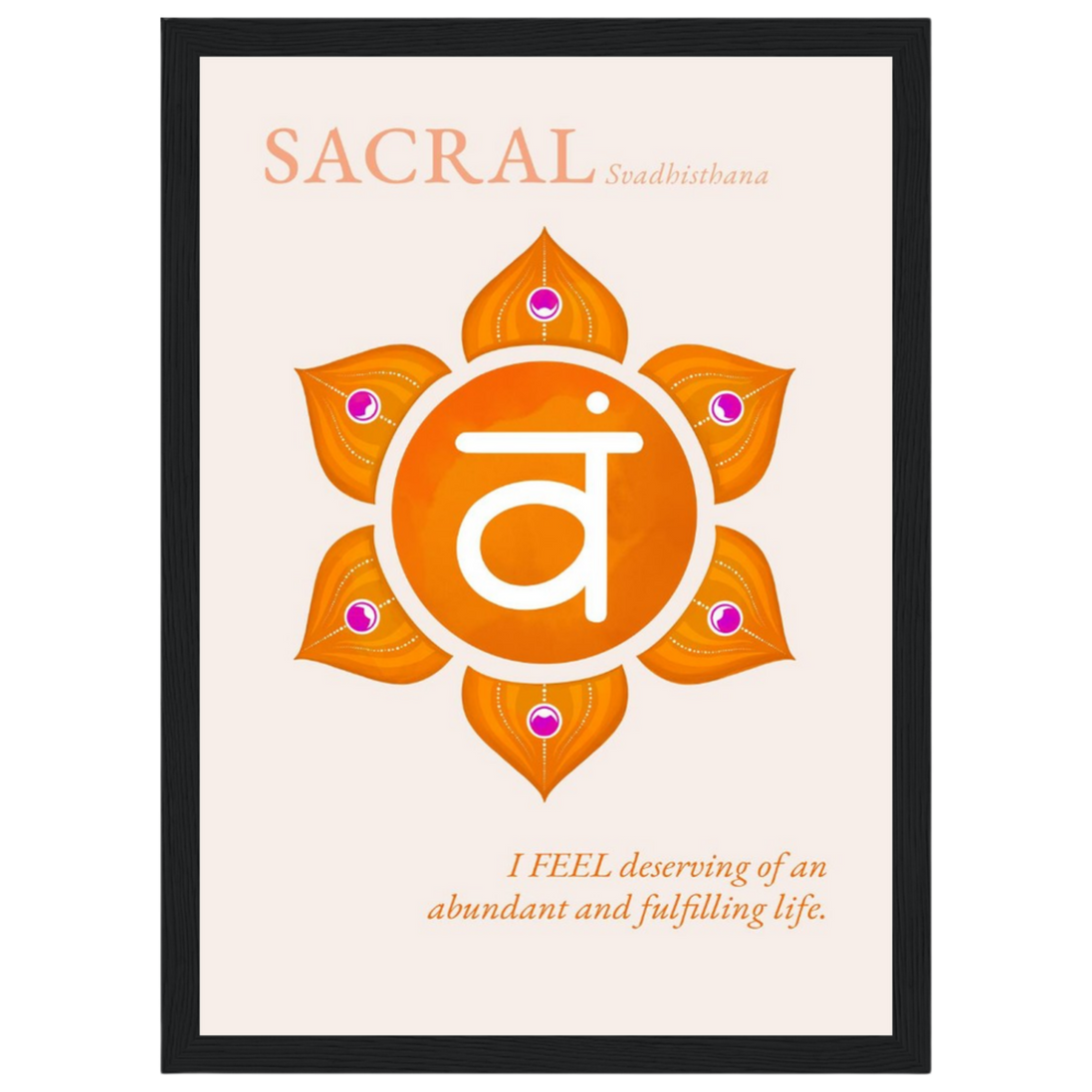 Sakralchakra Poster Svadhisthana | Sacral Chakra | Fine Art Print A4-A2
