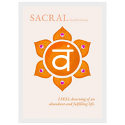 Sakralchakra Poster Svadhisthana | Sacral Chakra | Fine Art Print A4-A2