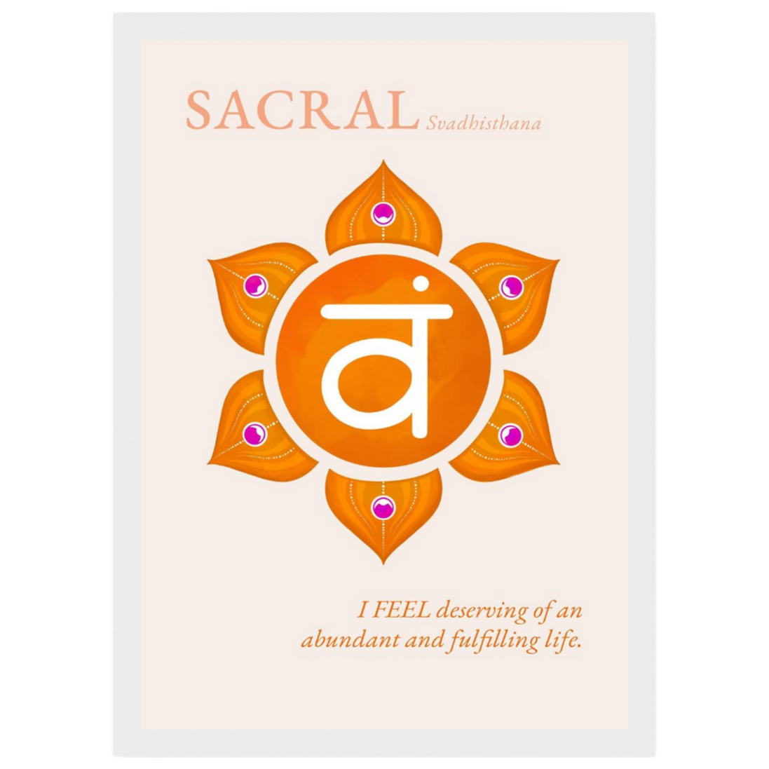 Sakralchakra Poster Svadhisthana | Sacral Chakra | Fine Art Print A4-A2