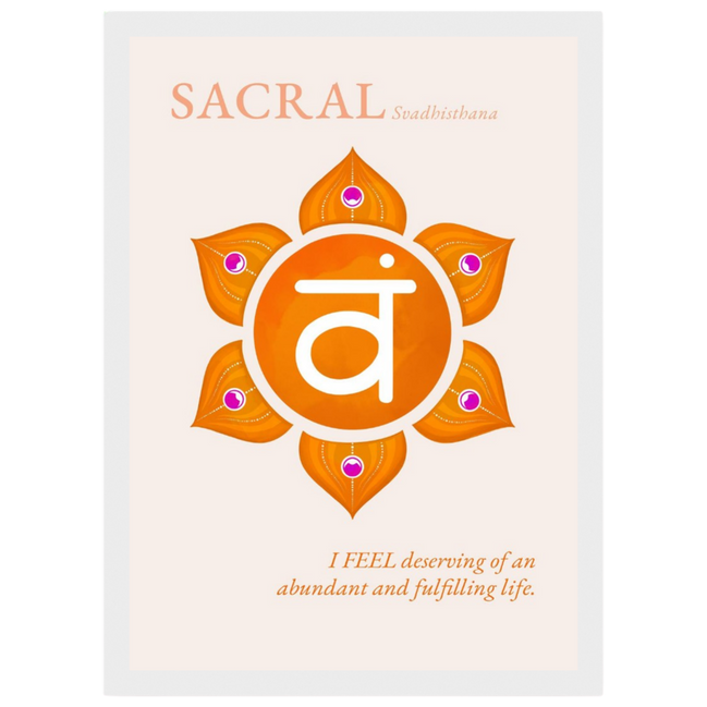 Sakralchakra Poster Svadhisthana | Sacral Chakra | Fine Art Print A4-A2