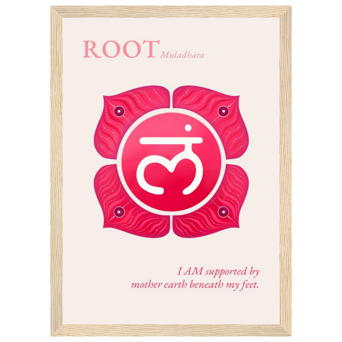 Wurzelchakra Poster Muladhara | Root Chakra | Fine Art Print A4-A2