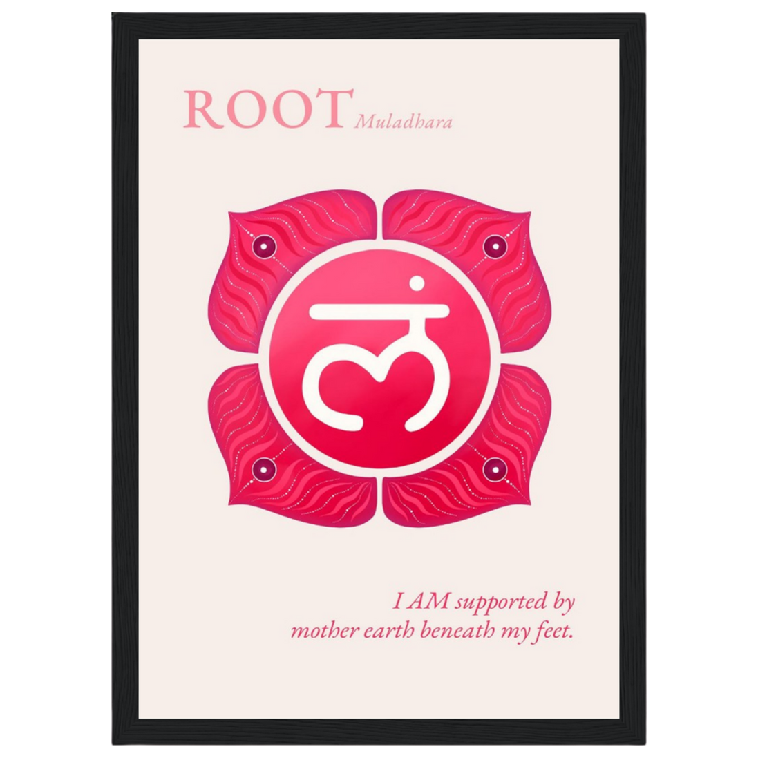 Wurzelchakra Poster Muladhara | Root Chakra | Fine Art Print A4-A2