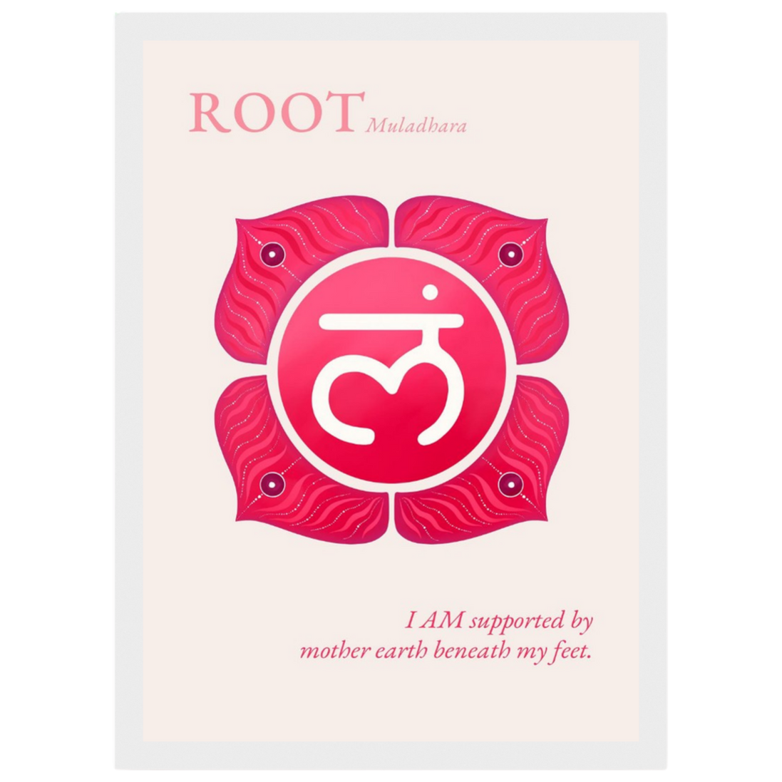 Wurzelchakra Poster Muladhara | Root Chakra | Fine Art Print A4-A2
