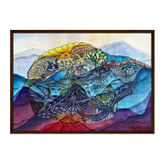 Oceanic Soul · Der Wal | Aquarell & Fineliner · Fine Art Kunstdruck A4–A2