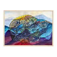 Oceanic Soul · Der Wal | Aquarell & Fineliner · Fine Art Kunstdruck A4–A2