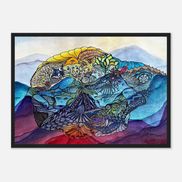 Oceanic Soul · Der Wal | Aquarell & Fineliner · Fine Art Kunstdruck A4–A2