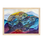 Oceanic Soul · Der Wal | Aquarell & Fineliner · Fine Art Kunstdruck A4–A2
