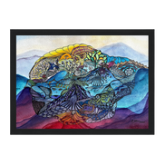 Oceanic Soul · Der Wal | Aquarell & Fineliner · Fine Art Kunstdruck A4–A2