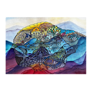 Oceanic Soul · Der Wal | Aquarell & Fineliner · Fine Art Kunstdruck A4–A2
