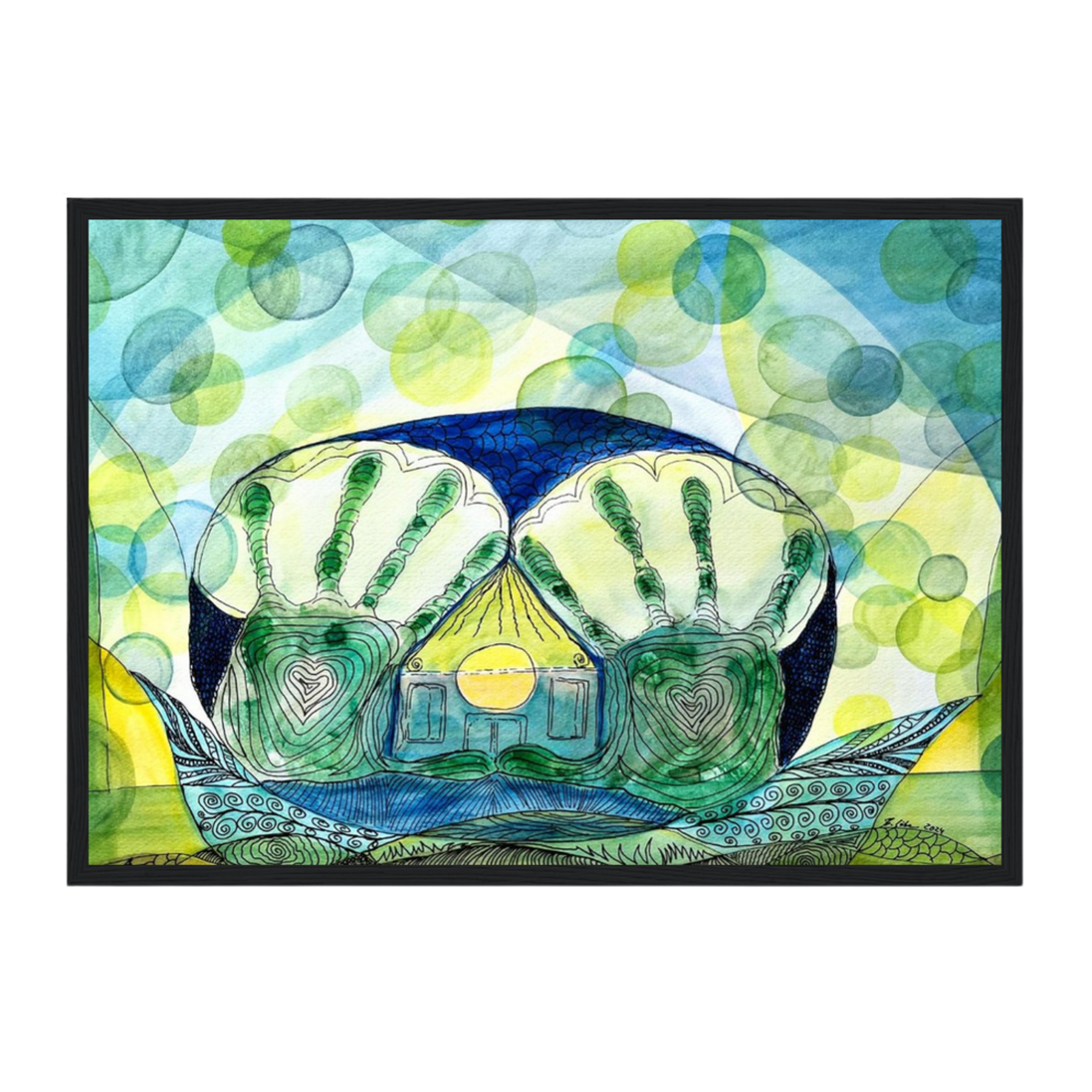 Healing Hands · Aquarell & Fineliner | Fine Art Poster A3–A2