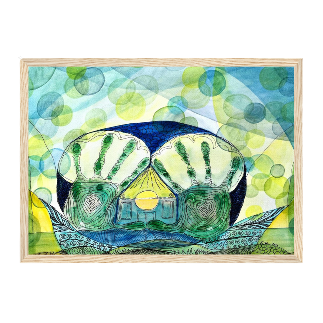 Healing Hands · Aquarell & Fineliner | Fine Art Poster A3–A2