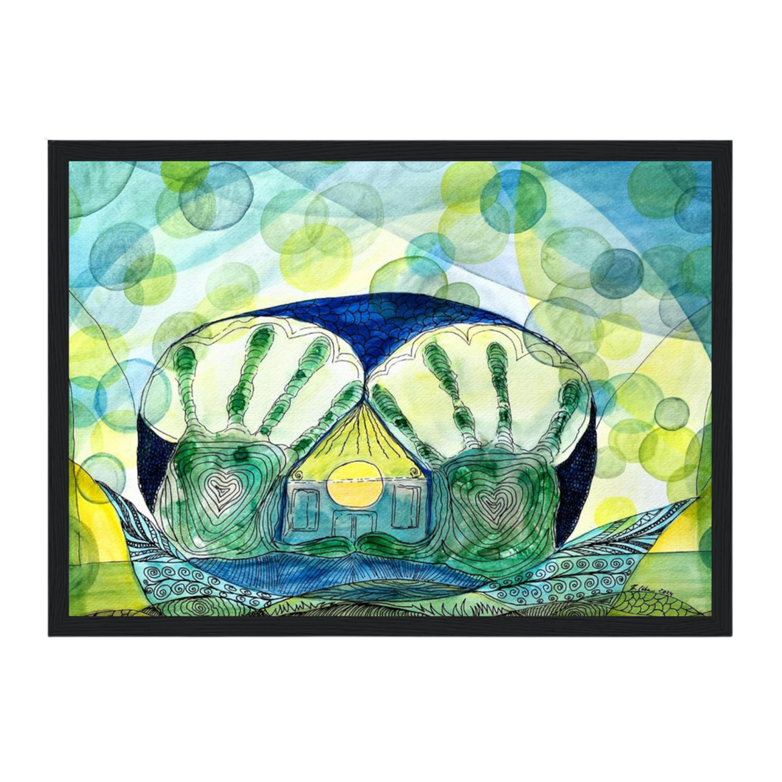 Healing Hands · Aquarell & Fineliner | Fine Art Poster A3–A2