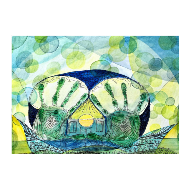 Healing Hands · Aquarell & Fineliner | Fine Art Poster A3–A2
