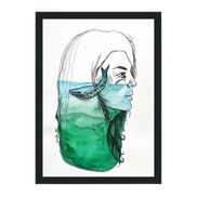 Ihre Tränen sind sein Ozean | Aquarell & Fineliner | Fine Art Kunstdruck A4–A2