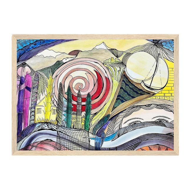 In Verbindung · Aquarell & Fineliner · Fine Art Poster A3–A2