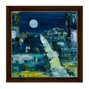Magic Moon · Acrylbild Mitternachtsstimmung Gerahmt