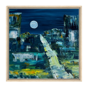 Magic Moon · Acrylbild Mitternachtsstimmung Gerahmt