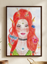 Ophelia · Kunsttherapeutin | Fine Art Poster A4–A2 | Aquarell | Gerahmt & Ungerahmt