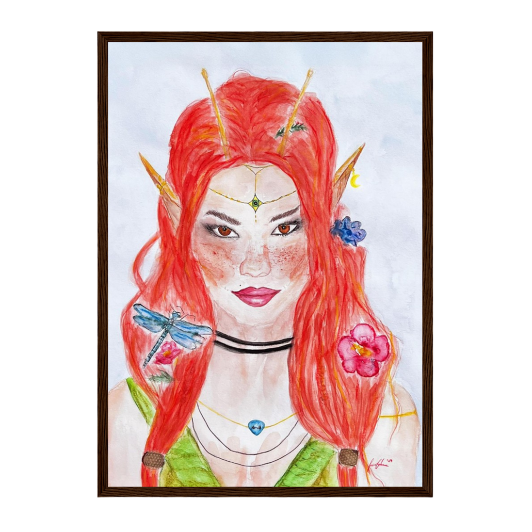 Ophelia · Kunsttherapeutin | Fine Art Poster A4–A2 | Aquarell | Gerahmt & Ungerahmt